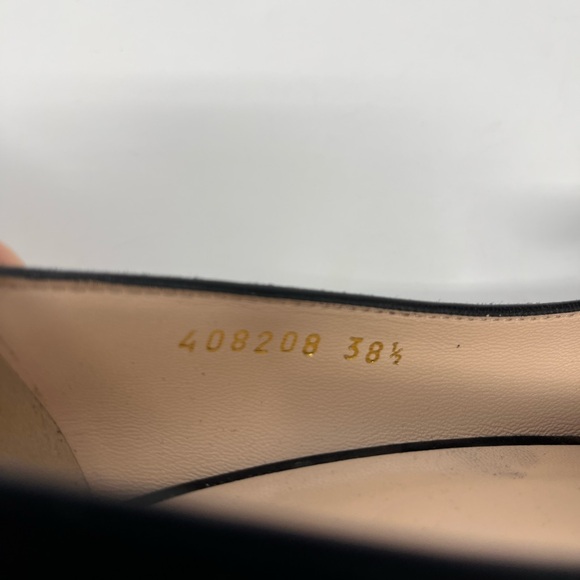 Gucci Womens Marmont GG Logo Black Suede Leather Loafers Shoes Heels 38.5 8.5 - Picture 8 of 11